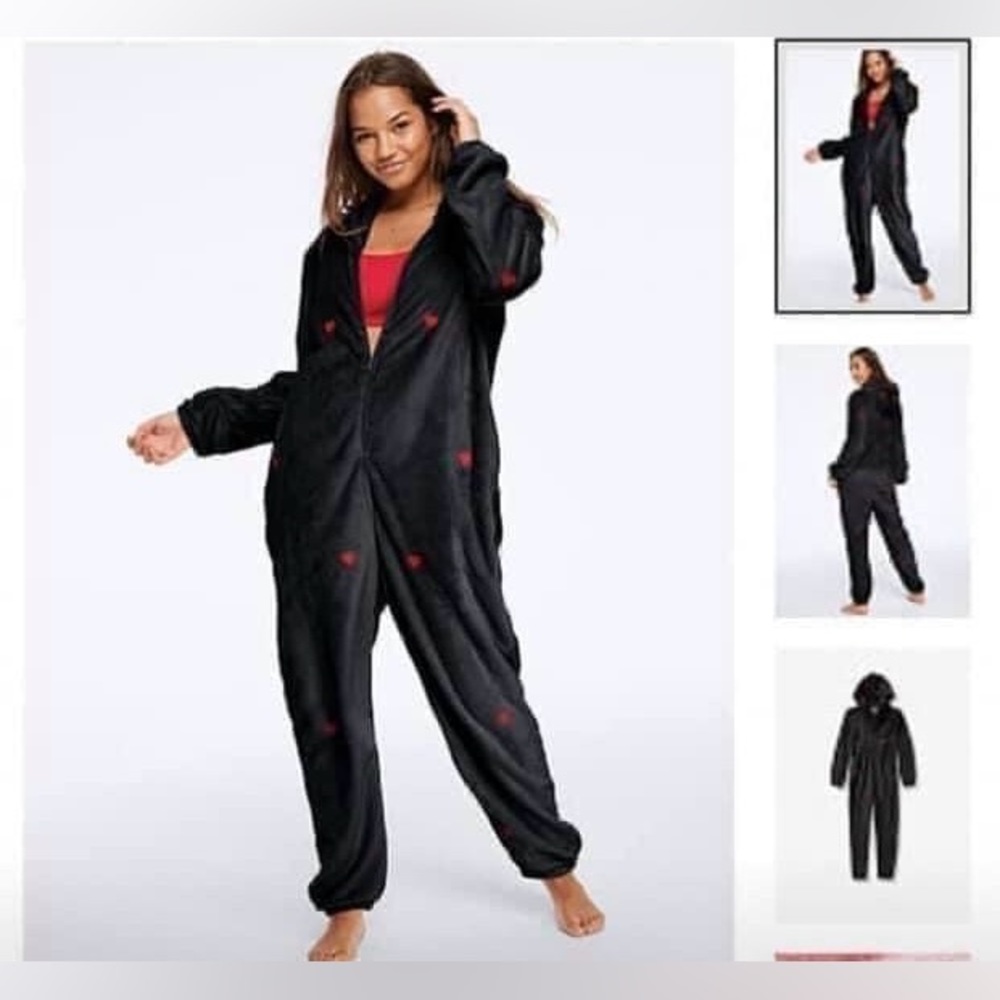 Black Victoria Secret PINK Teddy Onesies